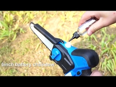 2 ব্যাটারি রিচার্জেবল কাঠের চেইনসো 6 ইঞ্চি গাছের শাখা বৈদ্যুতিক চেইনসো