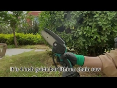 4 ইঞ্চি 21v হ্যান্ডহেল্ড মিনি চেইনসো ব্রাশলেস মোটর মিনি সিঙ্গেল হ্যান্ড চেইনসো