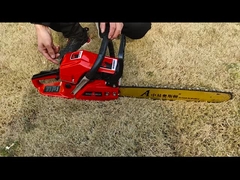 কাঠ কাটার জন্য 58CC কর্ডলেস 2 স্ট্রোক গ্যাসোলিন চেইনসো 20 ইঞ্চি পেট্রোল চেইনসো