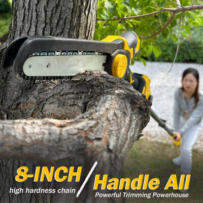 21V Electric Mini Cordless Chain Saw DIY Garden Chainsaw for Wood Cutting