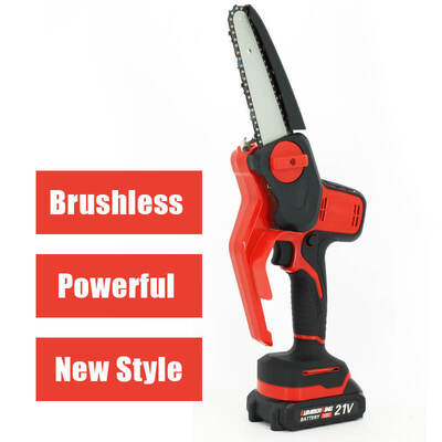 Mini Chainsaw 6-Inch Cordless with 2 Battery - 21V Handheld Electric Small Power Chain Saws Battery