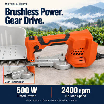Single Person Electric Tea Harvester Machine Portable Cordless Tea Leaf Plucker Pruner for Farm Garden Plantation