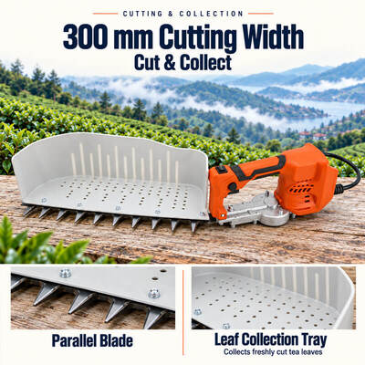 Single Person Electric Tea Harvester Machine Portable Cordless Tea Leaf Plucker Pruner for Farm Garden Plantation