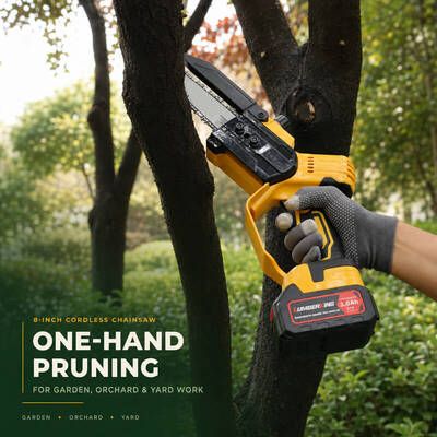 21V Brushless 8-Inch Cordless Mini Chainsaw (500W, 11m/s), 1.31kg Lightweight Handheld Electric Pruning Saw Compatible with Makita 18V/21V Battery