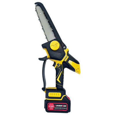 পোর্টেবল মিনি কর্ডলেস ইলেকট্রিক চেইনসো কাঠ লগিং সোজ পুনরায় চার্জযোগ্য বহিরঙ্গন